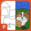 Color It Puzzle It: Pets